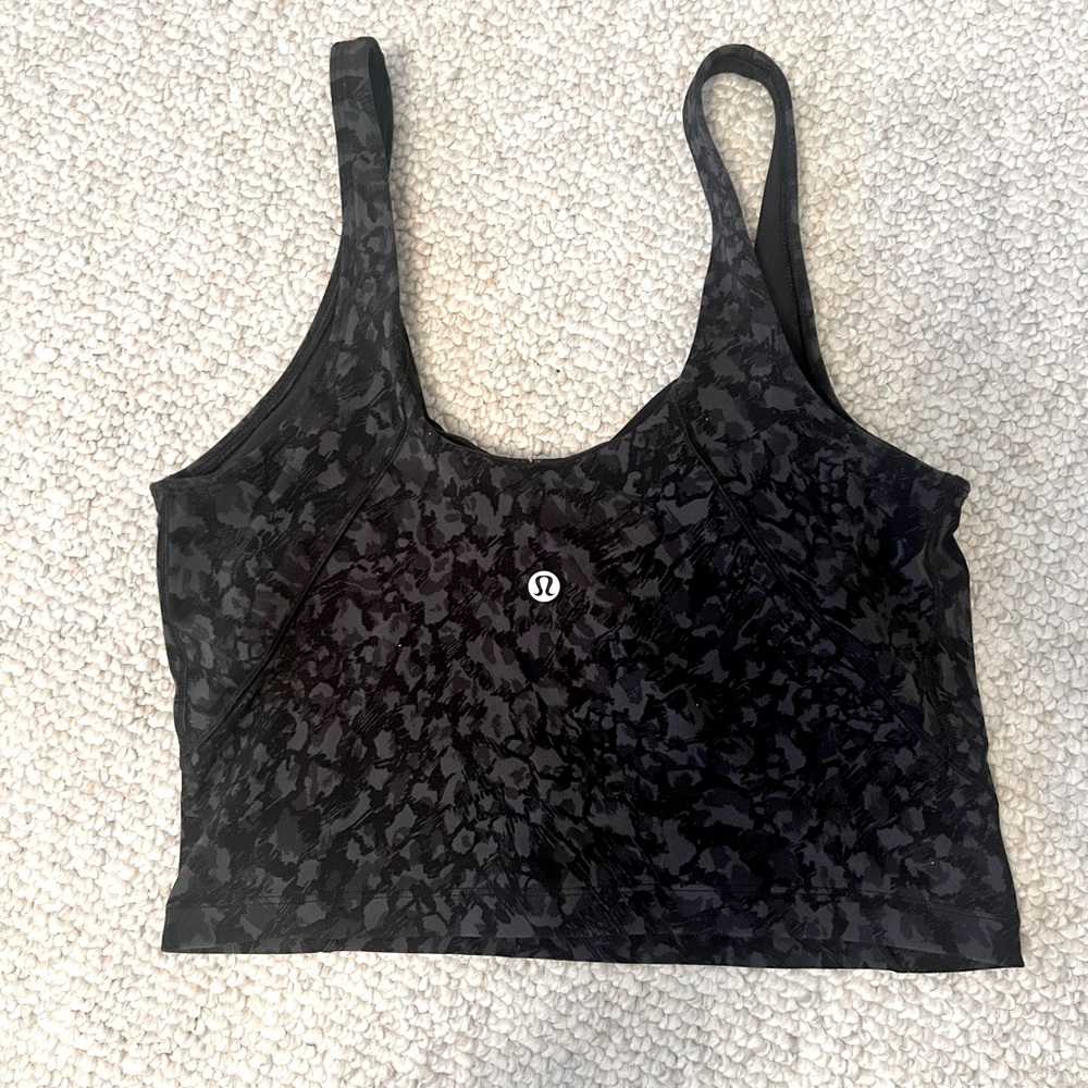Lululemon align tank black cheetah size 8